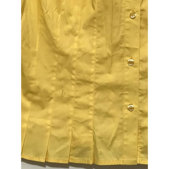 Claude Brown Yellow Short Sleeve Summer Top Size 12 - Picture 2 of 8